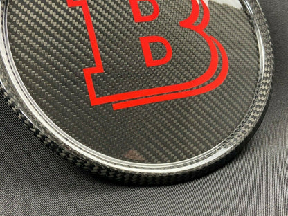 Mercedes W463A G-Wagon G63 G500 Front Grill Carbon Brabus Badge Red Lo –  kubay-design