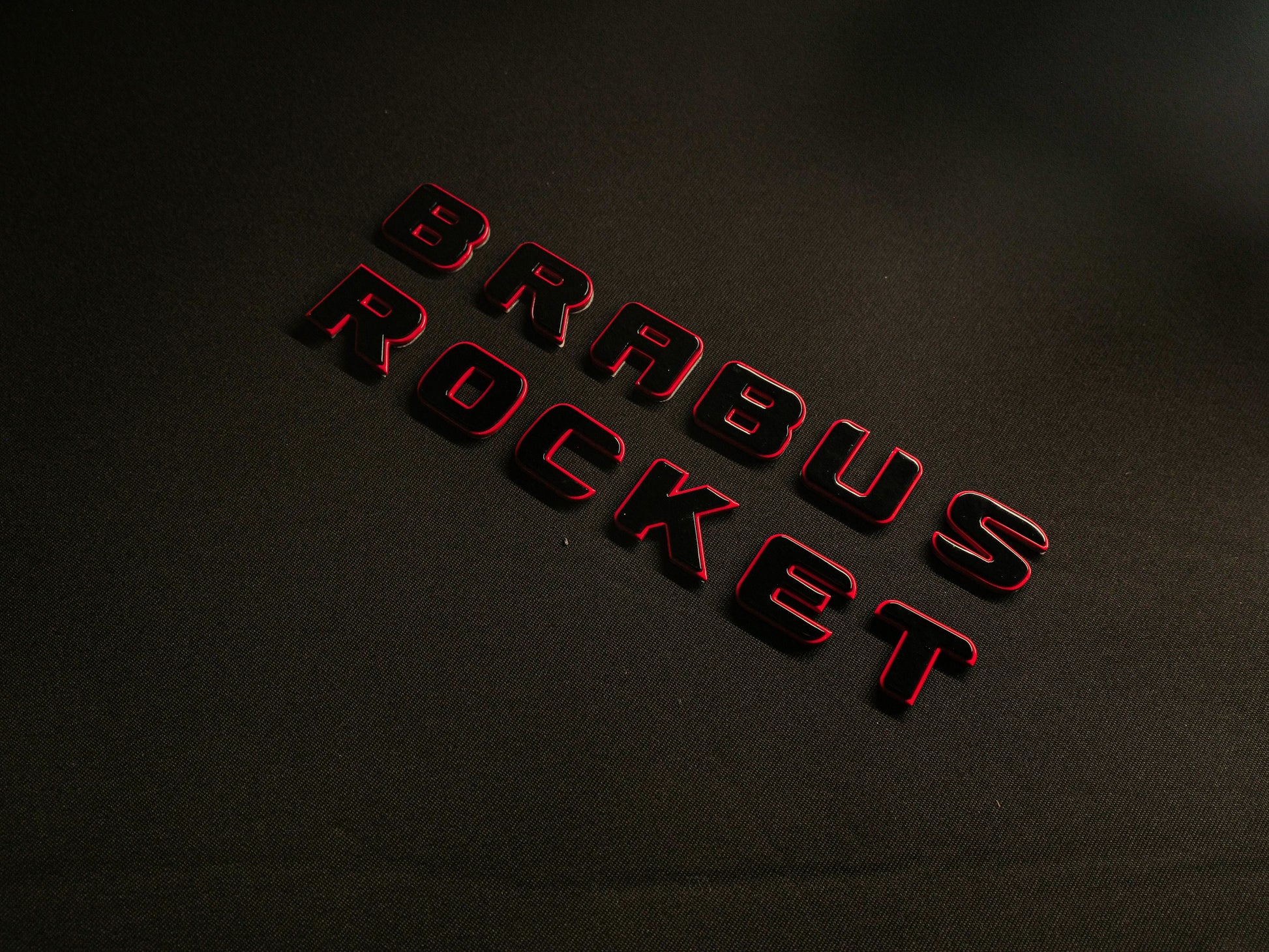 Brabus Rear Emblem Red and Black Badge for Mercedes-Benz Cars