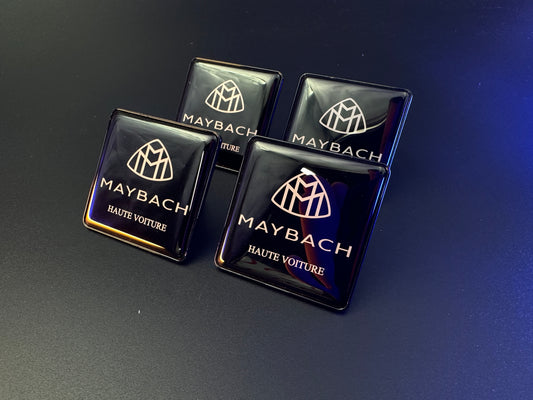 Maybach Haute Voiture Seat Badges Metal Emblems Set 4 pcs for Mercedes-Benz Cars