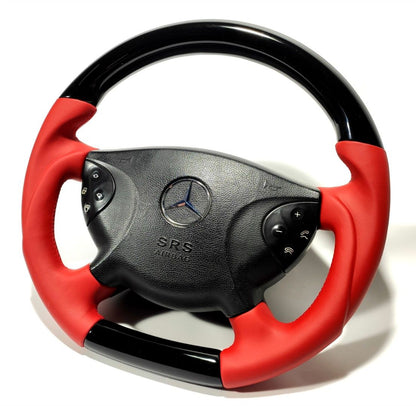 Mercedes-Benz G CLK E CLS SL Class W209 W211 W219 W463 Steering Wheel Carbon Red Leather