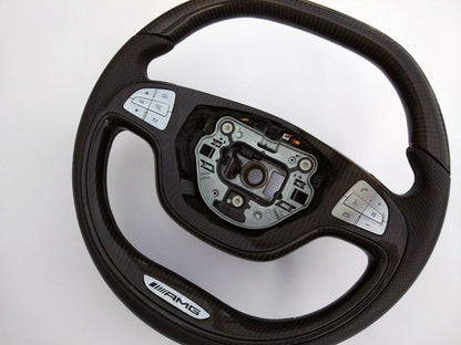 Mercedes-Benz S-Class W222 Steering Wheel Logo Carbon Leather