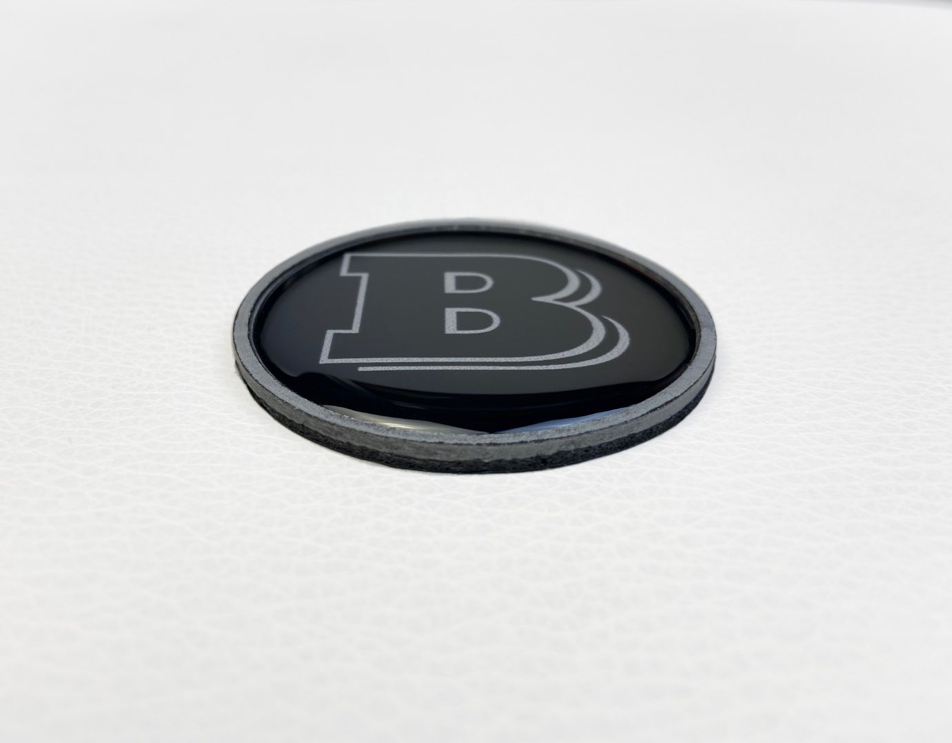 Grey Metal Brabus Badge Logo Emblem 55mm for Hood Scoop Trunk Mercedes –  kubay-design