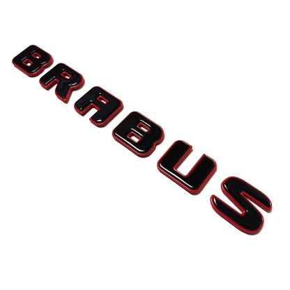 Brabus Rear Emblem Red and Black Badge for Mercedes-Benz Cars – kubay-design