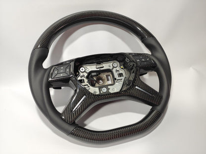 Mercedes-Benz ML W166 GL GLS GLE W292 G W463 W212 E Steering Wheel Leather Carbon Fiber