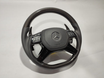 Mercedes-Benz ML W166 GL GLS GLE W292 G W463 W212 E Steering Wheel Carbon Leather