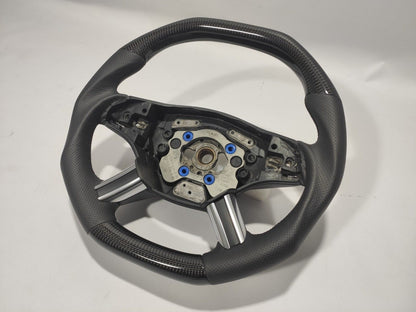 Mercedes-Benz GL X164 ML W164 R W251 Steering Wheel Carbon Fiber Black Leather