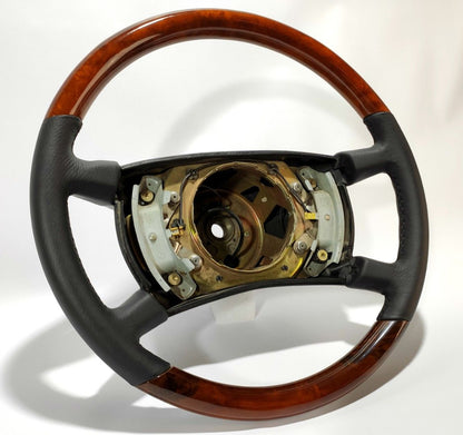 Mercedes-Benz W124 W126 S126 W201 Wood Leather Steering Wheel